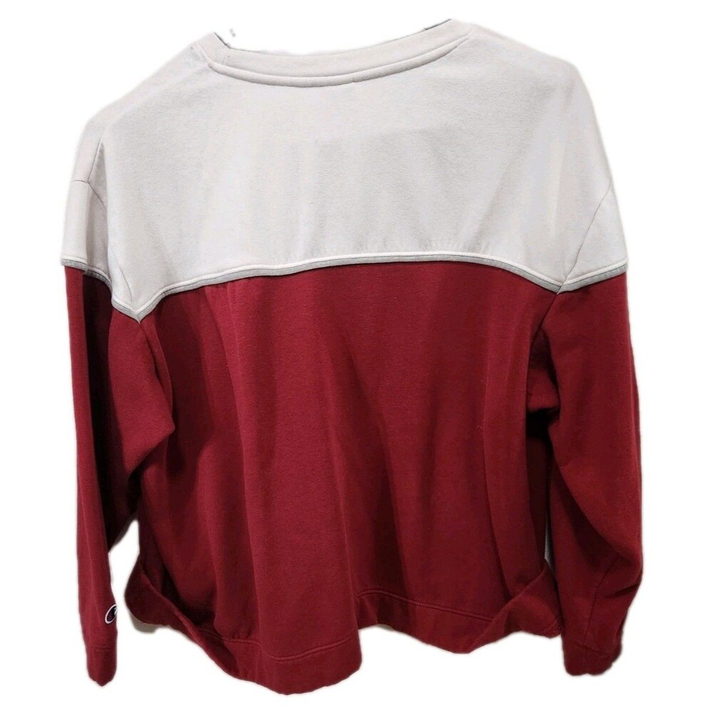 Champion Arkansas Razorbacks Colorblock Sweatshirt Mens 2XL Crewneck Red - Picture 4 of 9